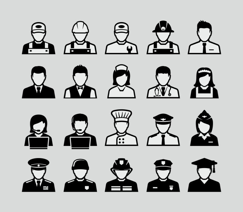 image showing people with different professions