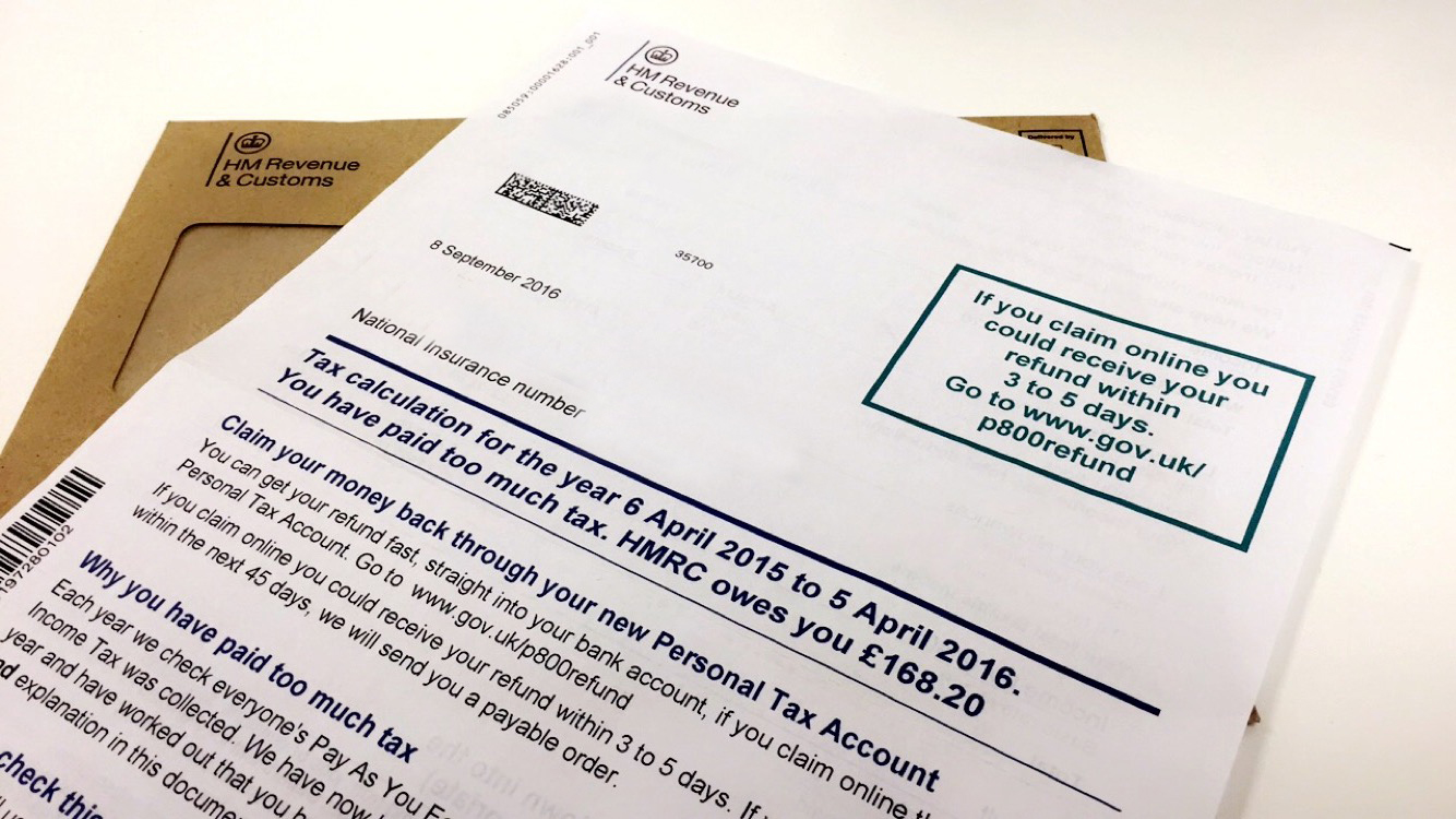 P800 Tax Refund Guide UK Overpayments Underpayments Guide